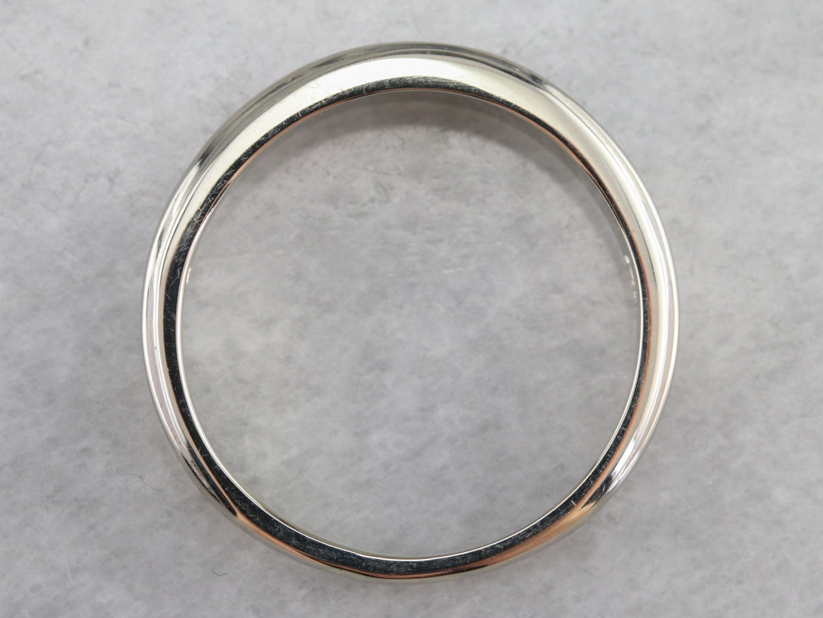 Sleek White Gold Band