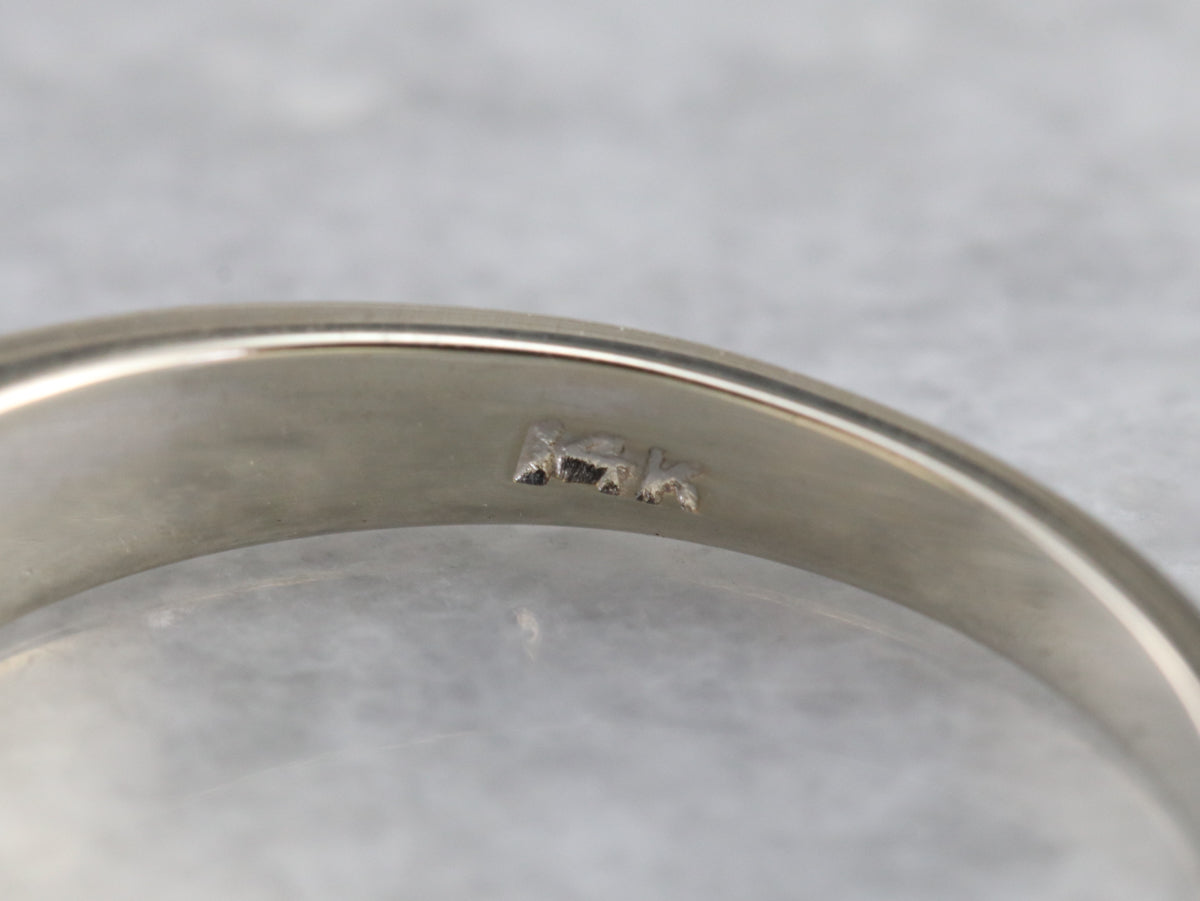 Sleek White Gold Band