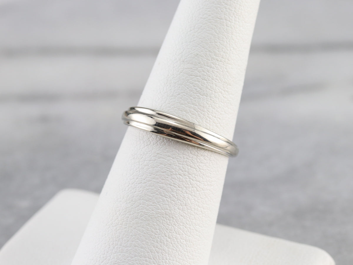 Sleek White Gold Band