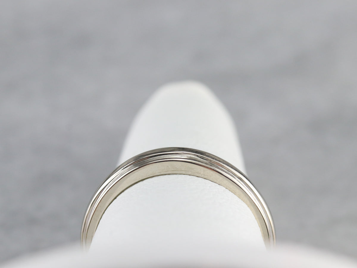 Sleek White Gold Band