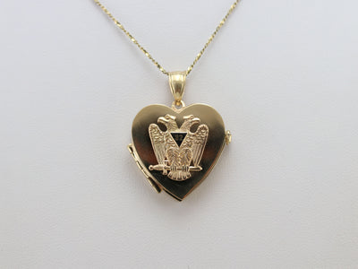Gold Heart Masonic Locket