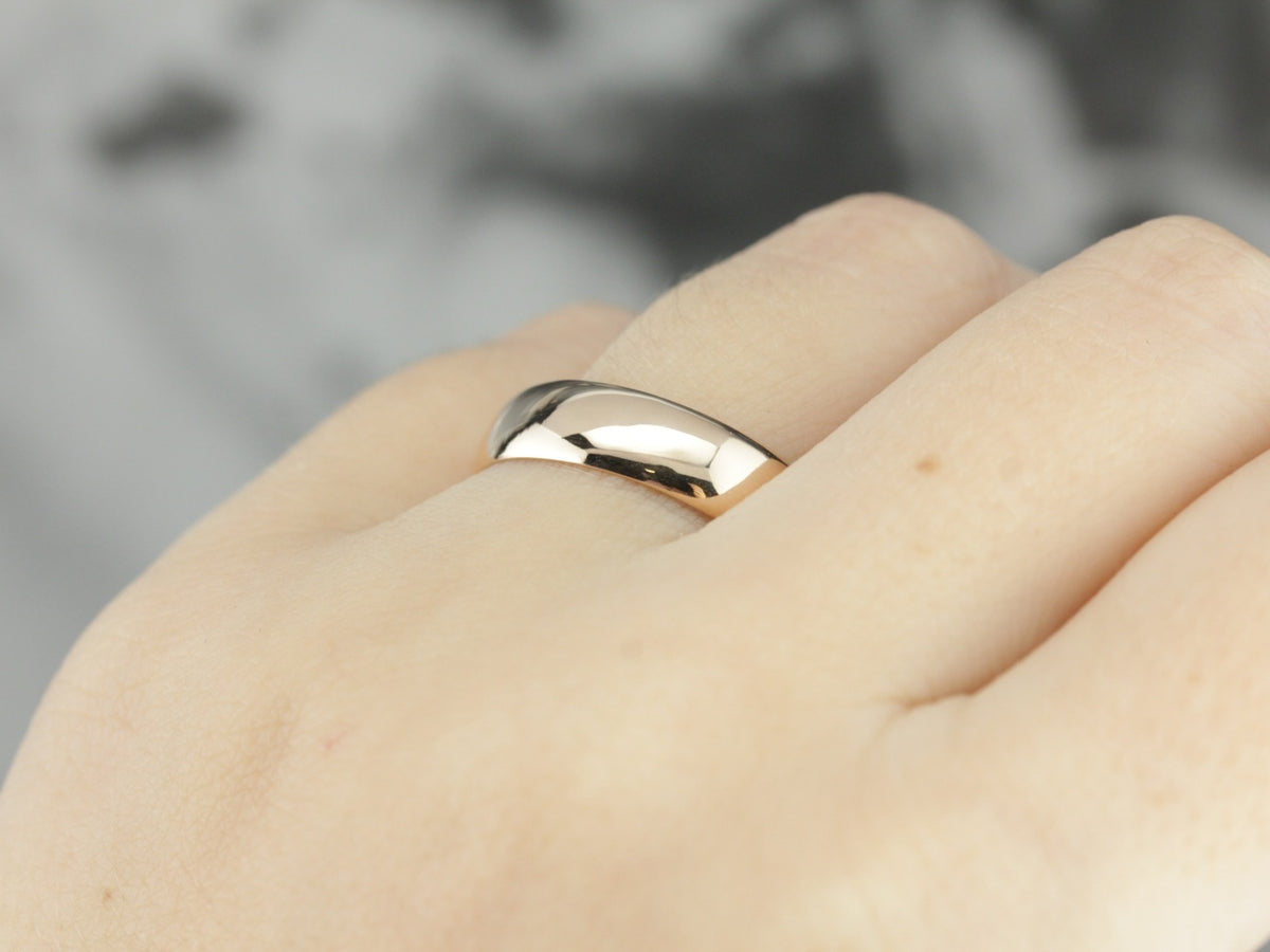 Antique Rose Gold Plain Wedding Band