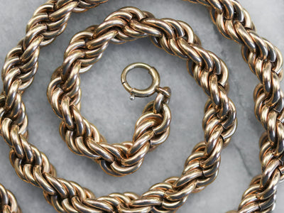 Vintage Gold Fill Rope Twist Chain