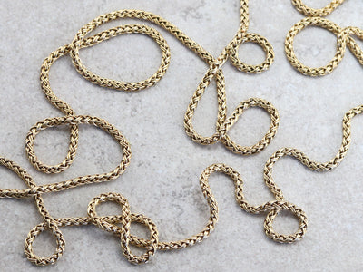 Finely Woven Gold Chain Necklace