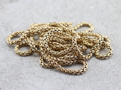Finely Woven Gold Chain Necklace