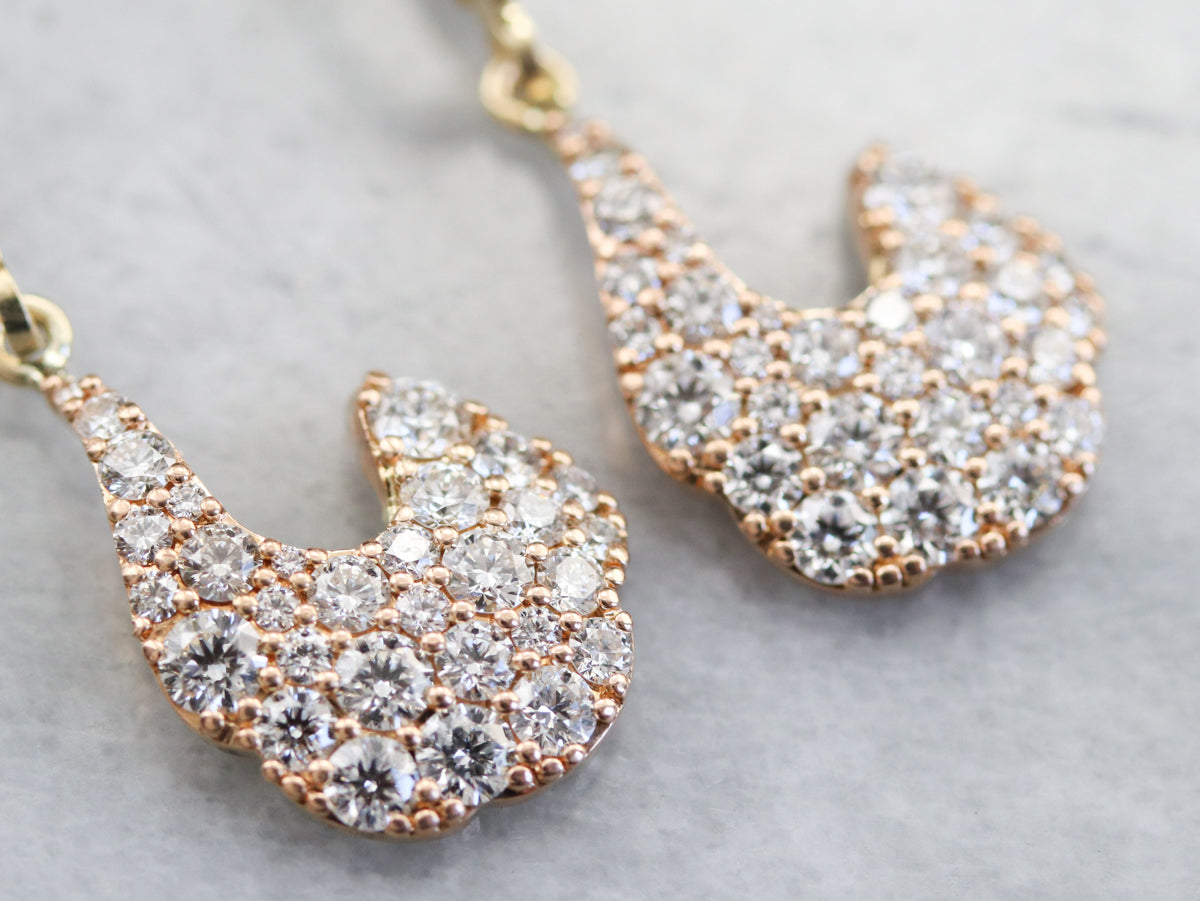 Vintage Diamond Drop Earrings