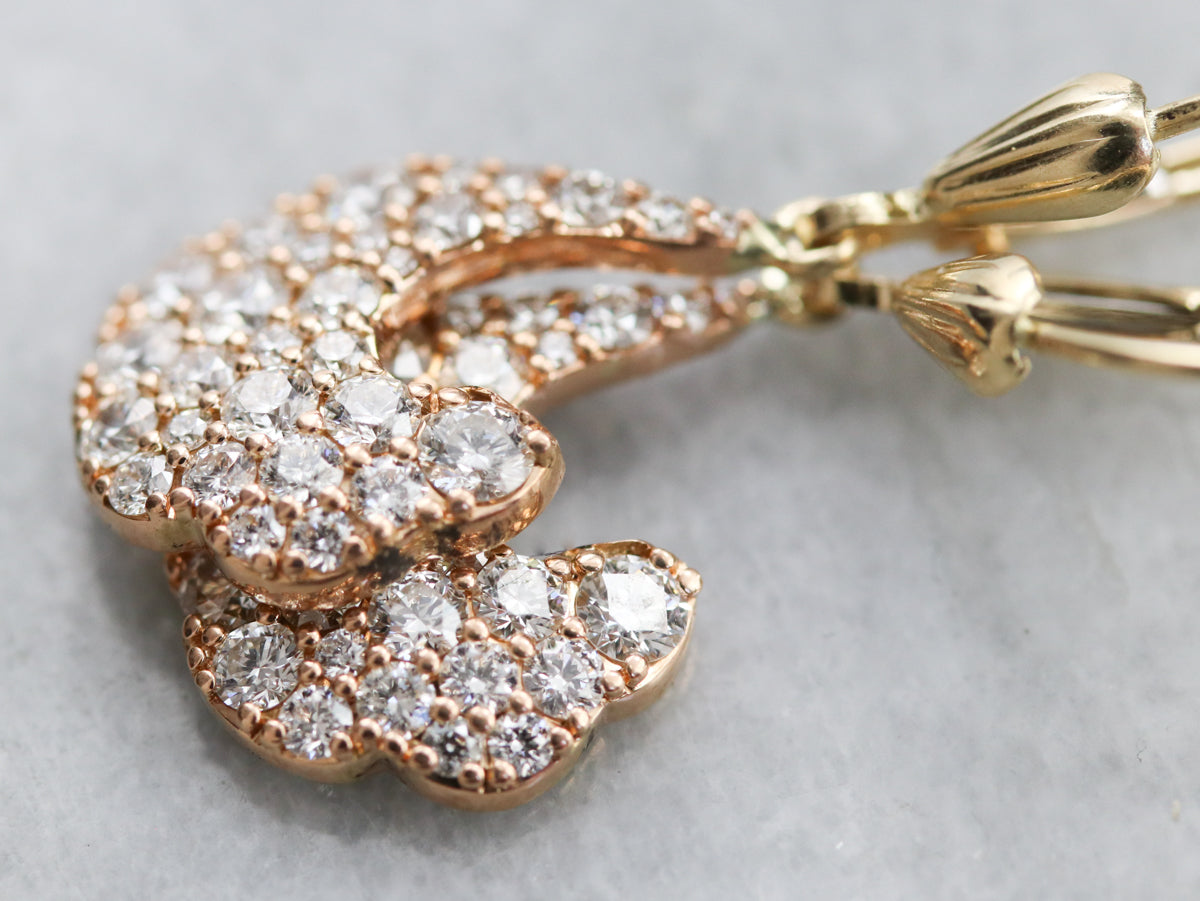 Vintage Diamond Drop Earrings