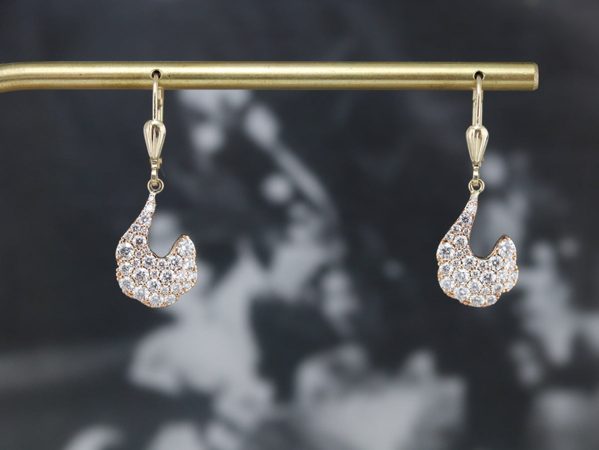 Vintage Diamond Drop Earrings