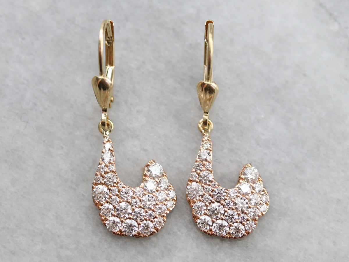 Vintage Diamond Drop Earrings