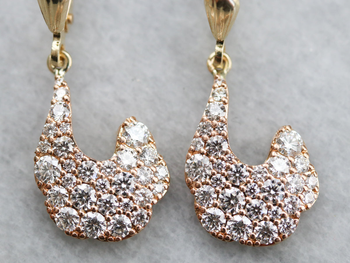 Vintage Diamond Drop Earrings
