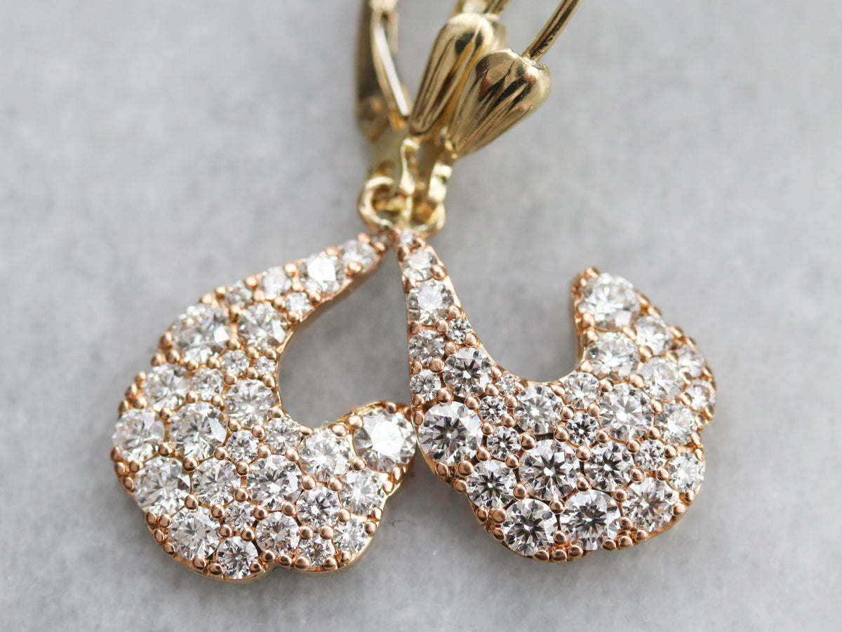 Vintage Diamond Drop Earrings