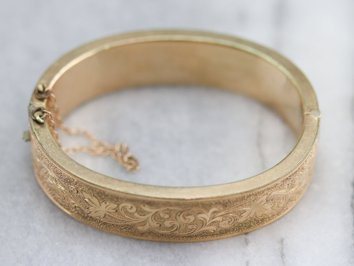Engraved Ivy Vine Gold-Fill Bracelet