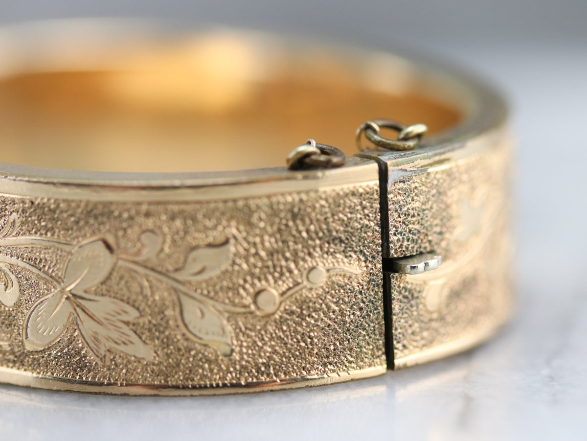 Engraved Ivy Vine Gold-Fill Bracelet