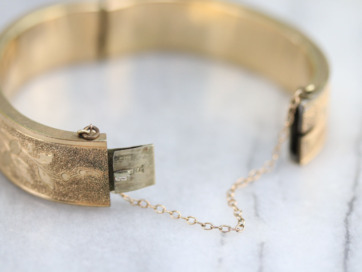 Engraved Ivy Vine Gold-Fill Bracelet