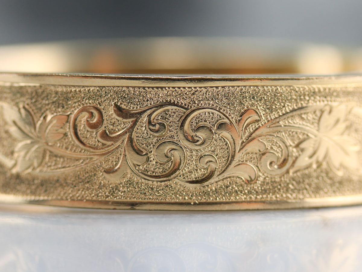 Engraved Ivy Vine Gold-Fill Bracelet