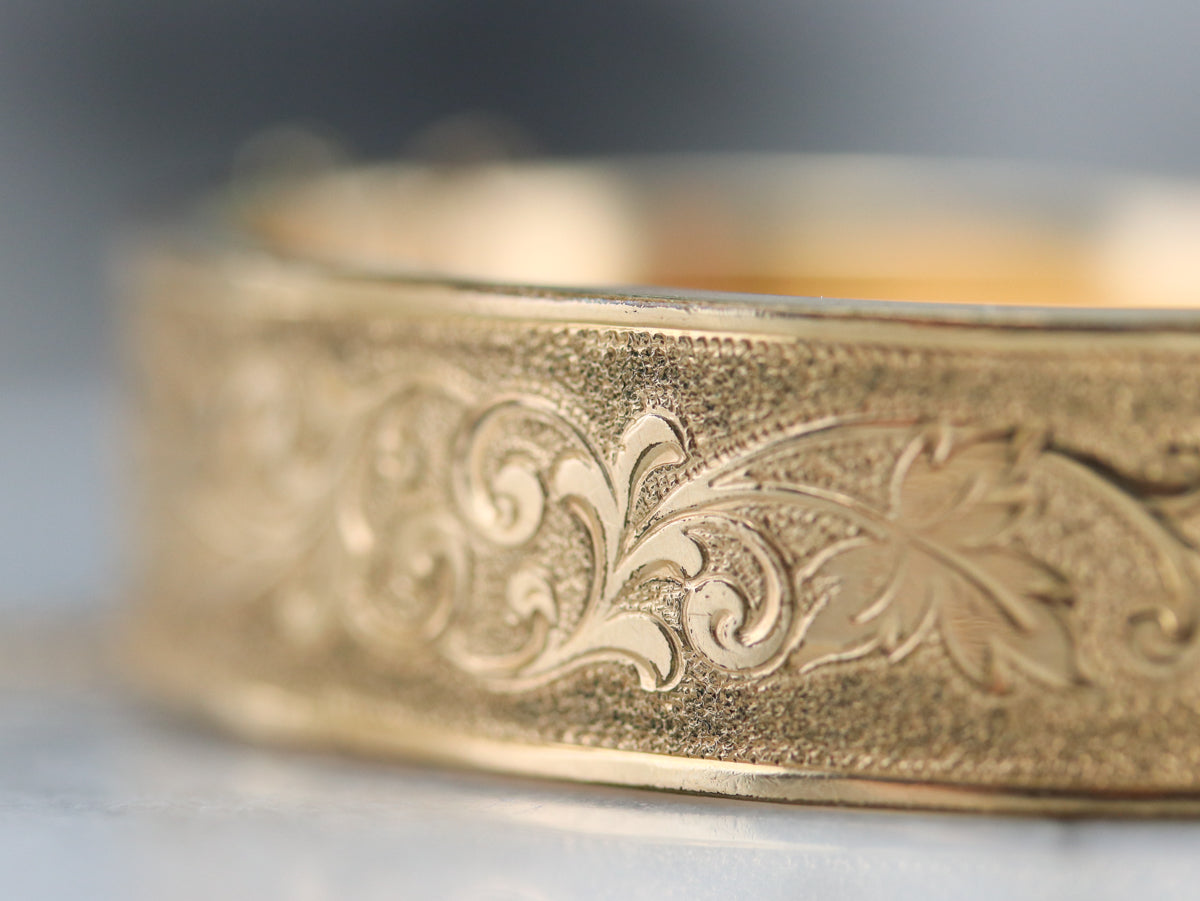 Engraved Ivy Vine Gold-Fill Bracelet