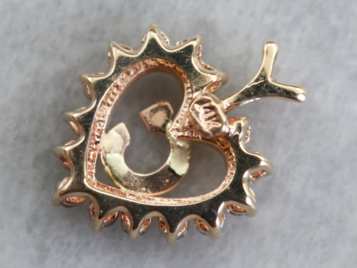 Diamond Halo "C" Initial Pendant