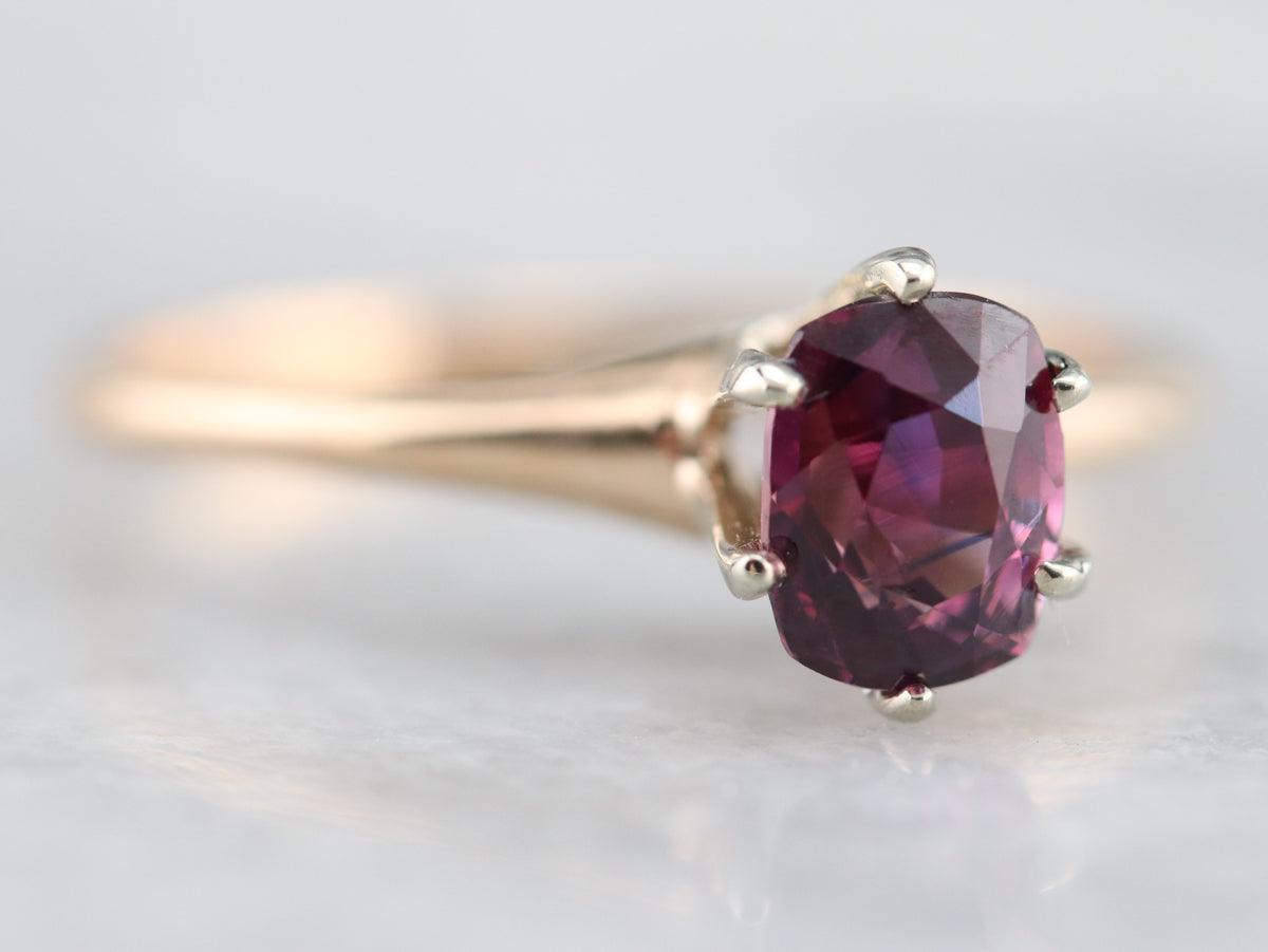 Purple Sapphire Solitaire Ring