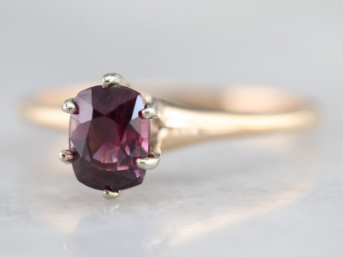 Purple Sapphire Solitaire Ring
