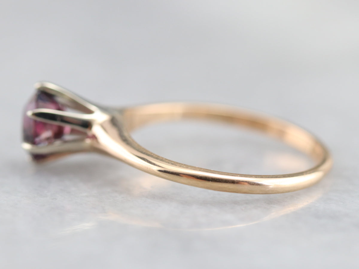 Purple Sapphire Solitaire Ring