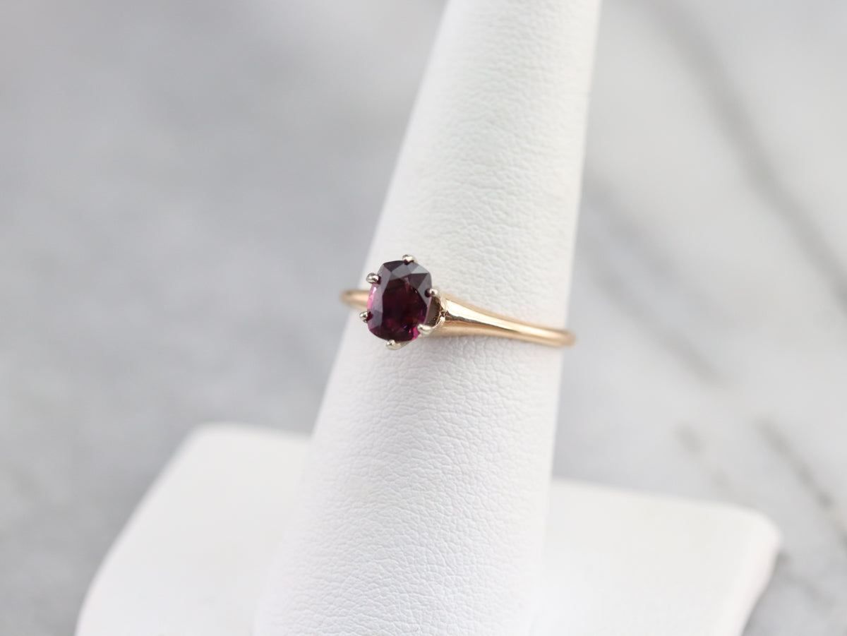 Purple Sapphire Solitaire Ring