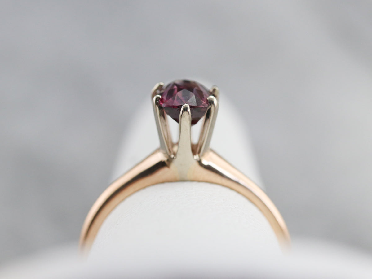 Purple Sapphire Solitaire Ring