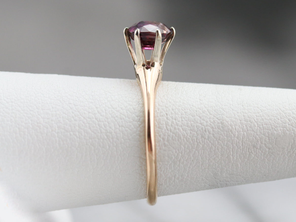 Purple Sapphire Solitaire Ring