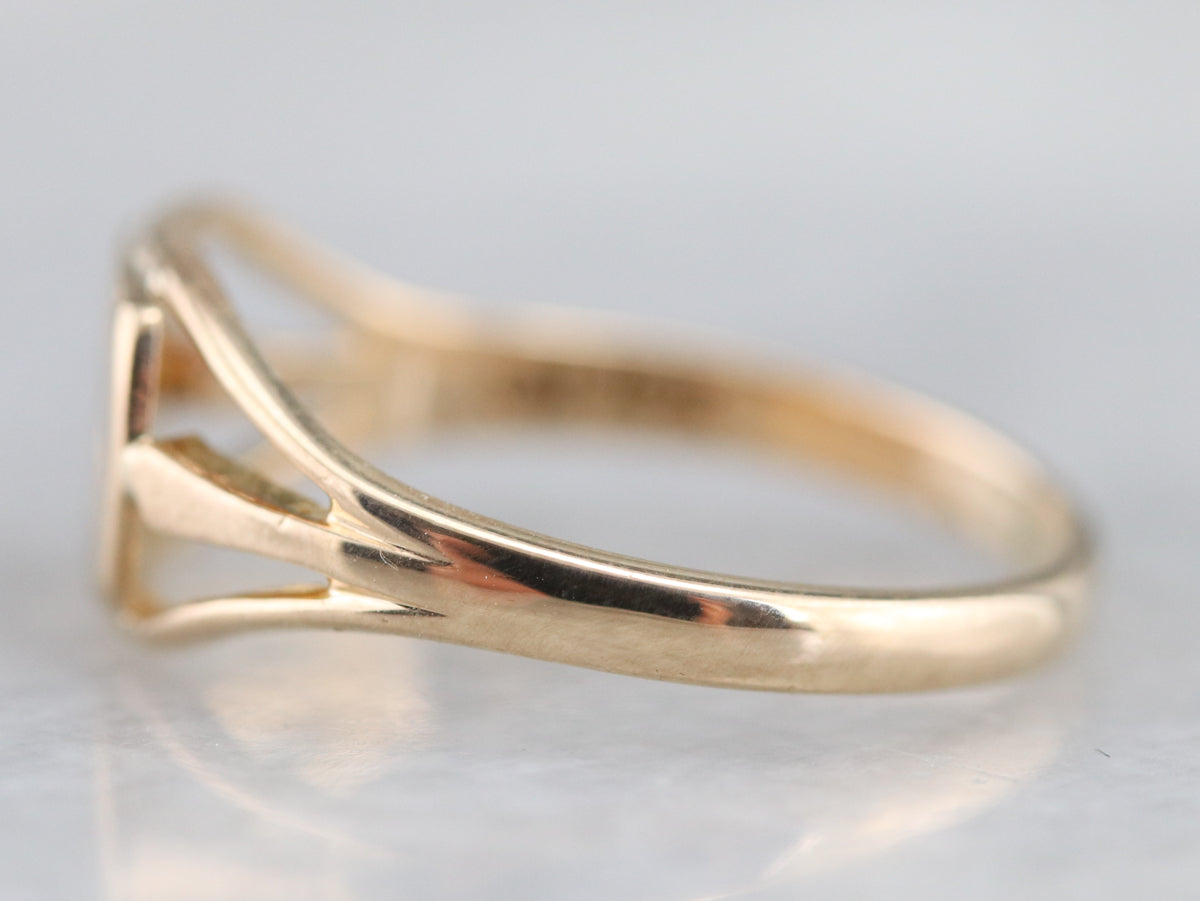 Ladies Gold "FTB" Monogrammed Signet