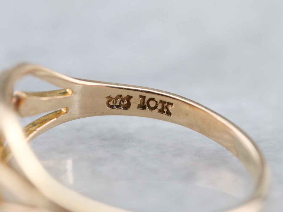 Ladies Gold "FTB" Monogrammed Signet