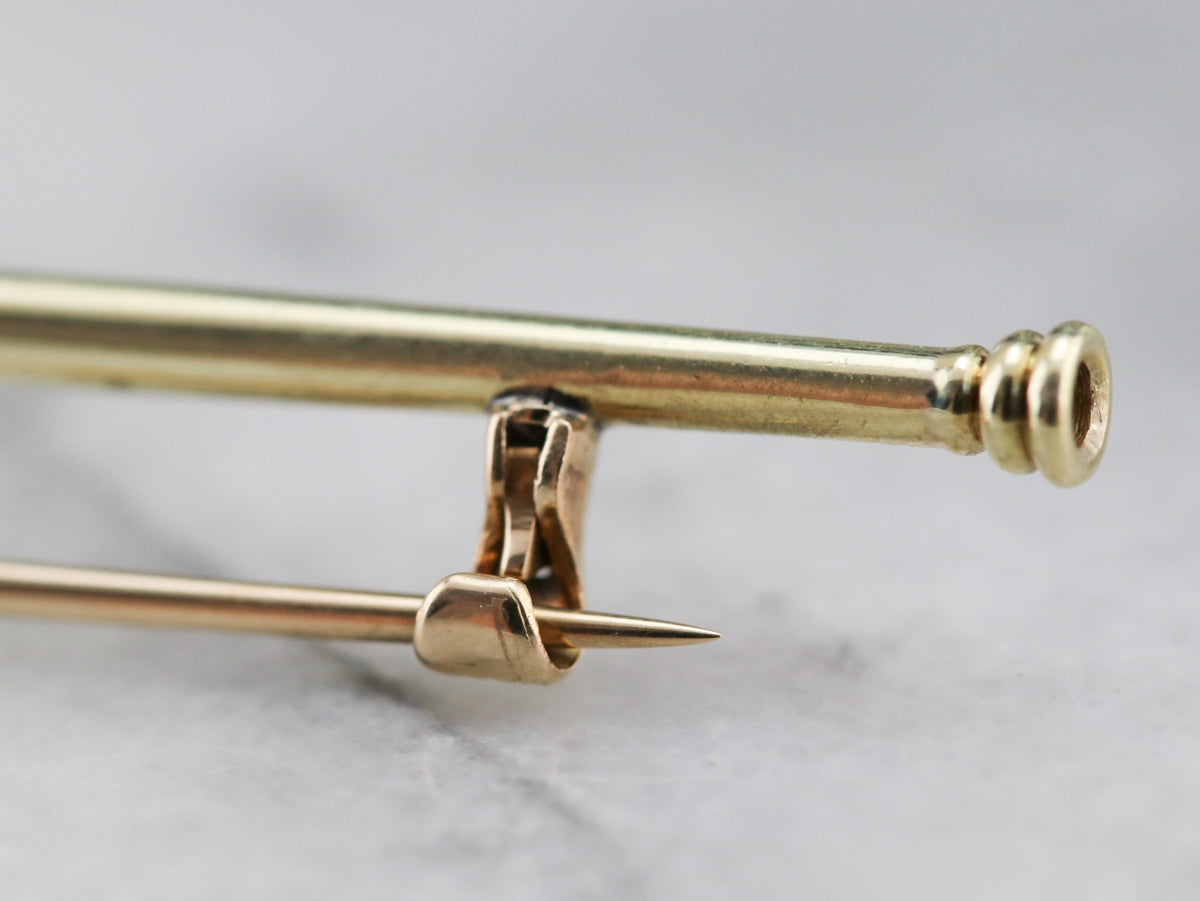 Vintage Gold Trumpet Instrument Pin
