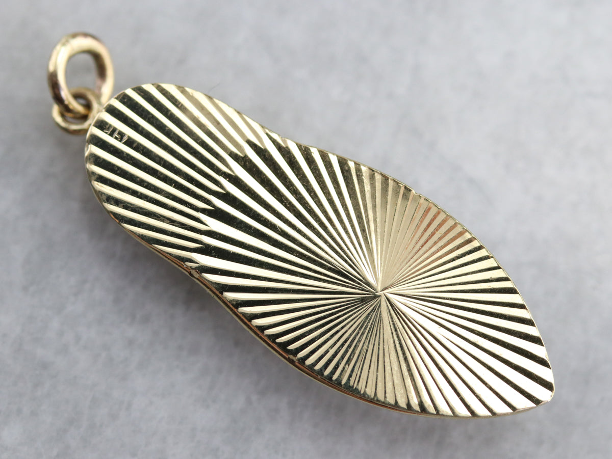 Ornate Gold Filigree Sandal Charm