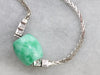 Beaded Dyed Jade and Diamond Necklace