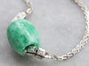 Beaded Dyed Jade and Diamond Necklace