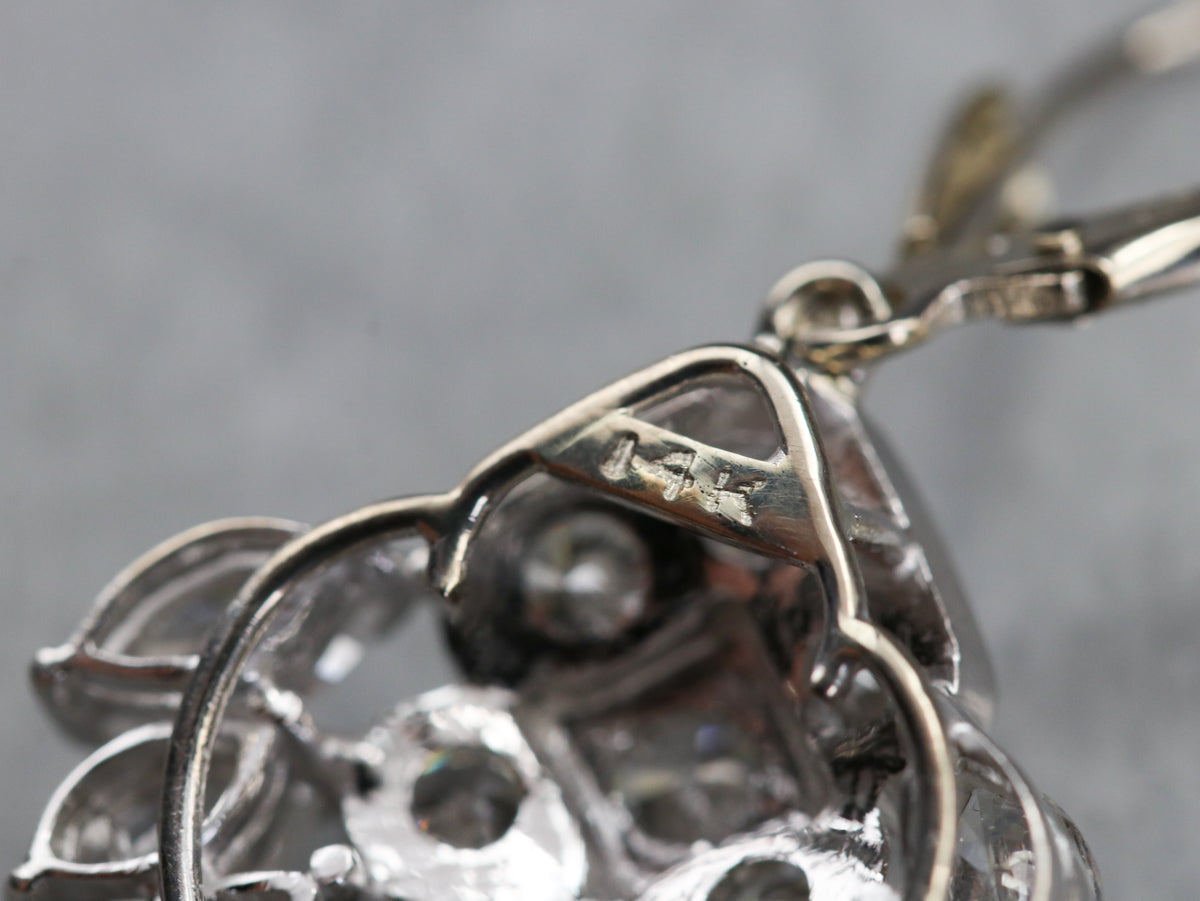 Pendientes Chandler de oro blanco y diamantes