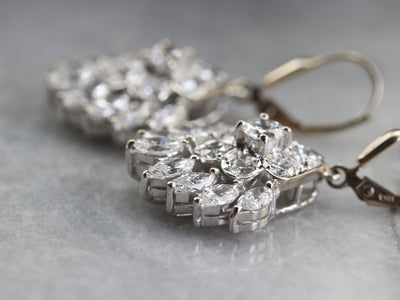 White Gold Diamond Chandler Earrings