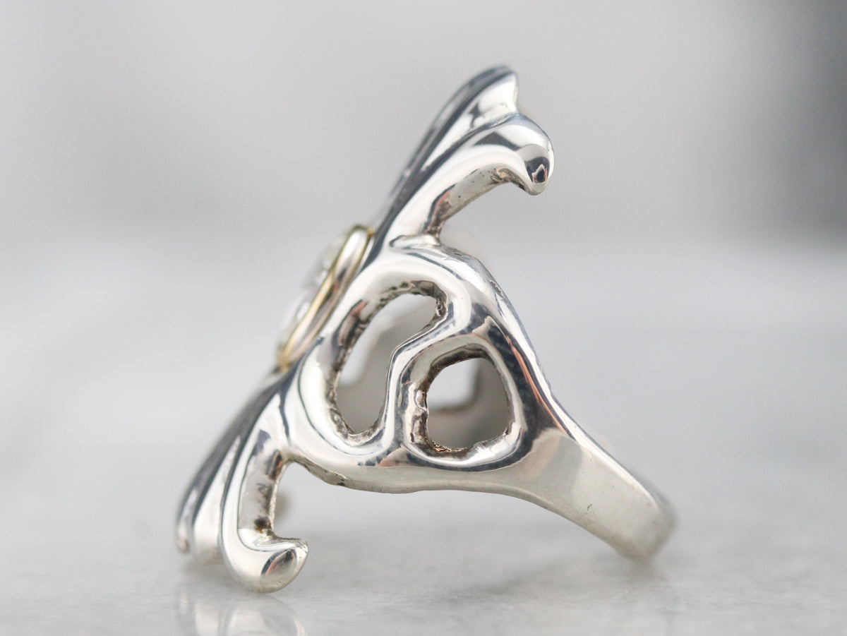 Modernist Diamond Solitaire Ring