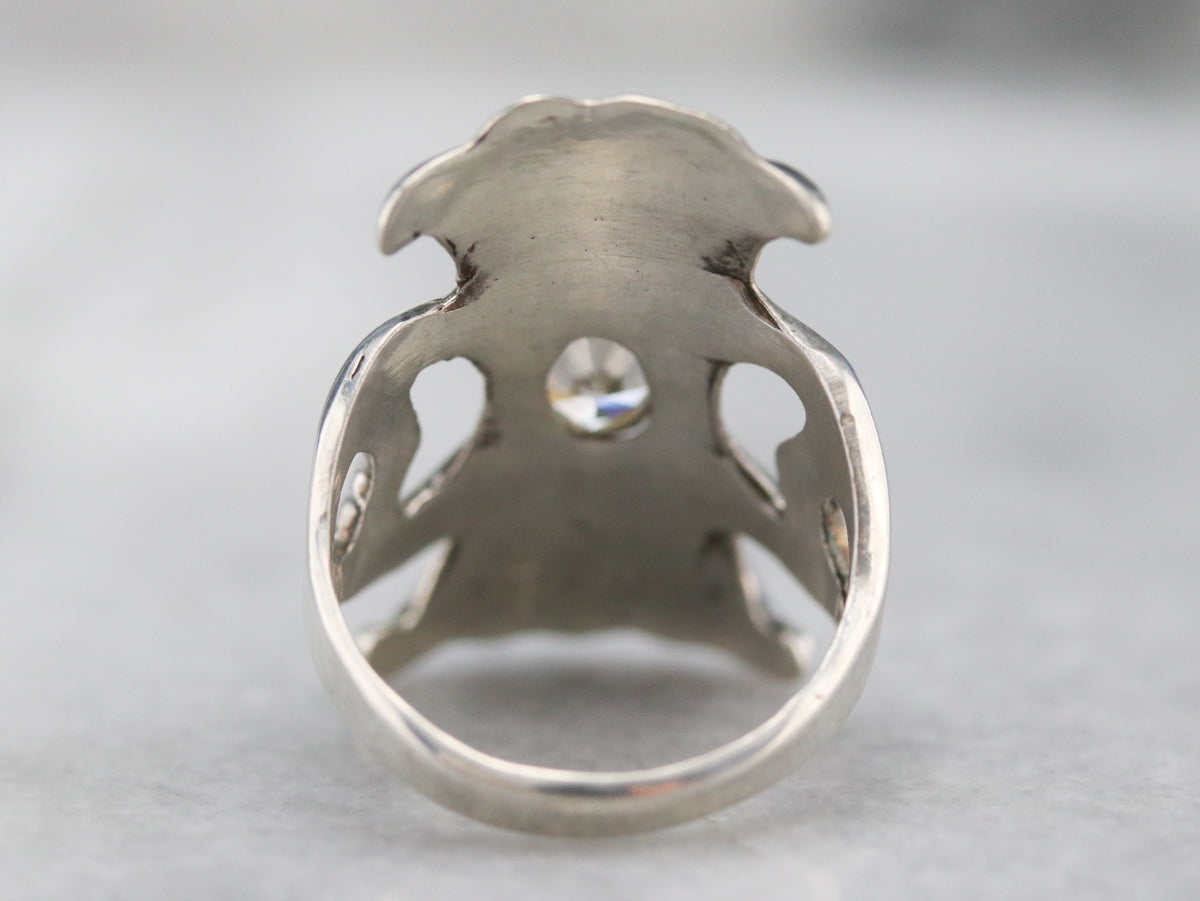 Modernist Diamond Solitaire Ring