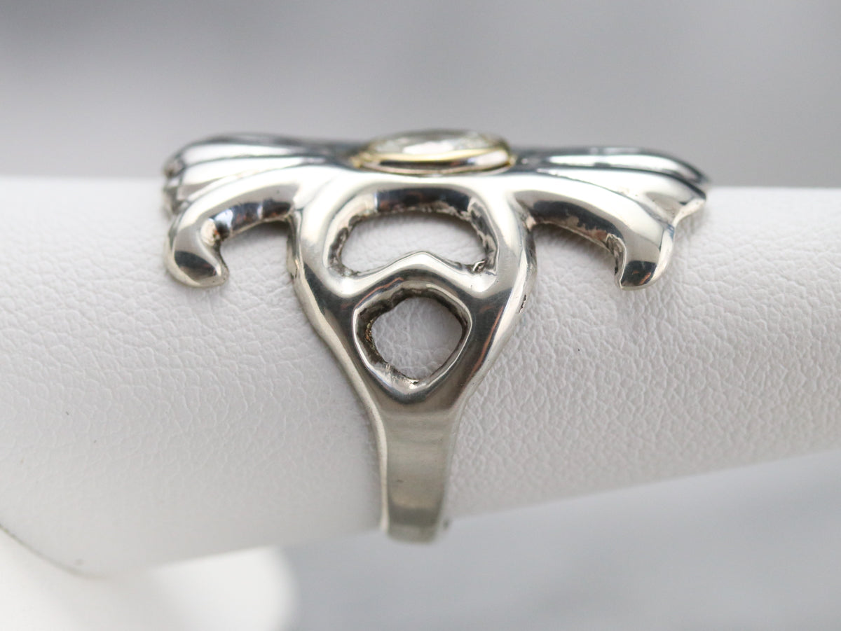 Modernist Diamond Solitaire Ring