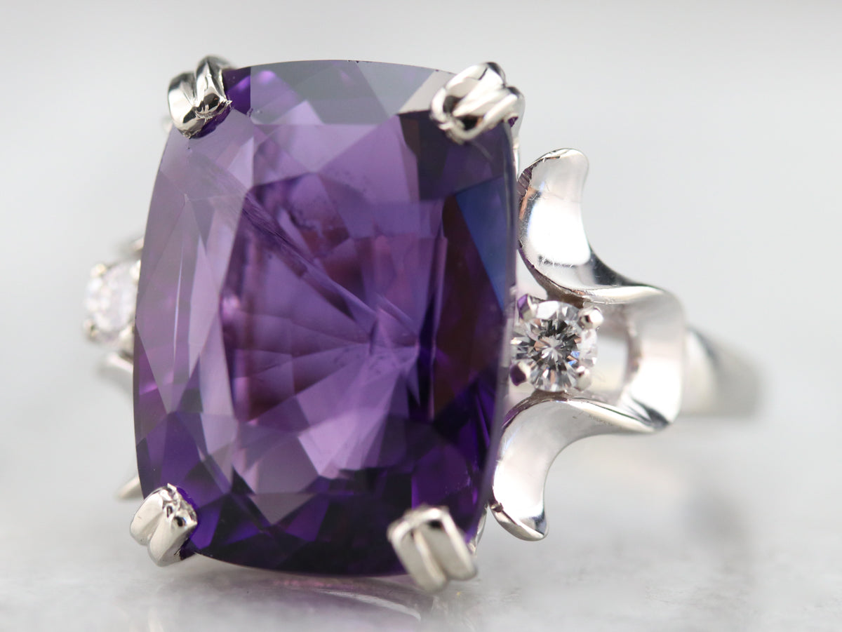 Classic Ring Purple Stone | Plated Ring Women Purple Stone | Ring Dark  Purple Stone - Rings - Aliexpress
