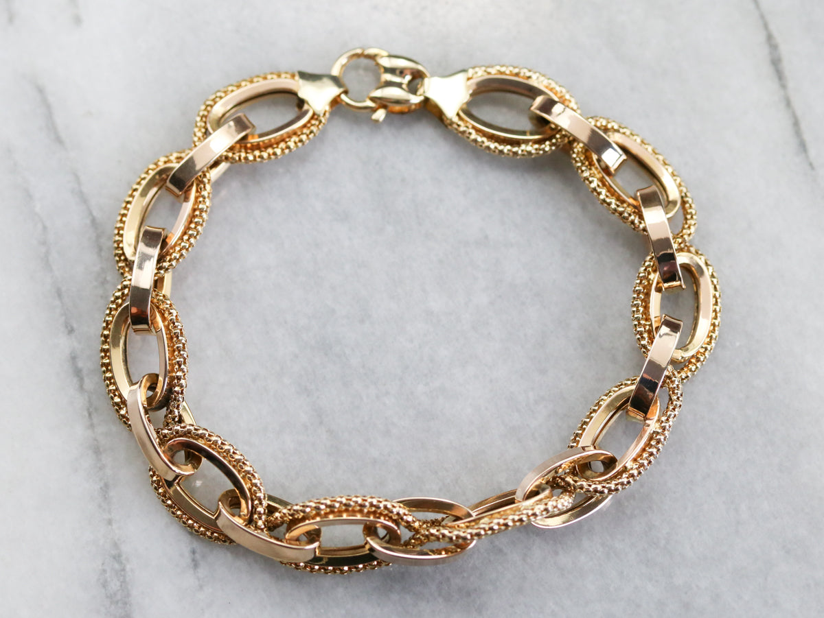 i　トュデイフル　Oval Chain Bracelet Interchangeable Oval Link Bracelet in Silver – MACHETE