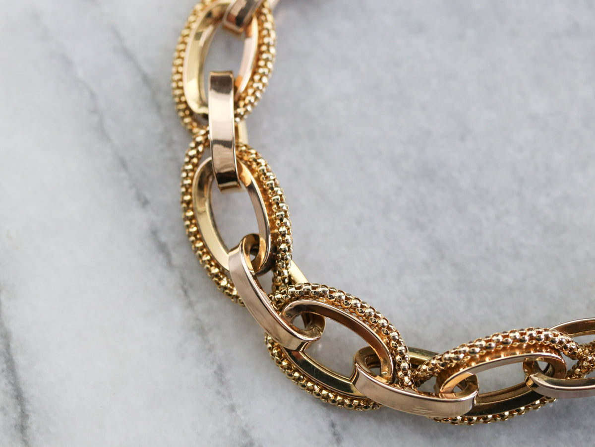 Vintage Oval Link Chain Bracelet