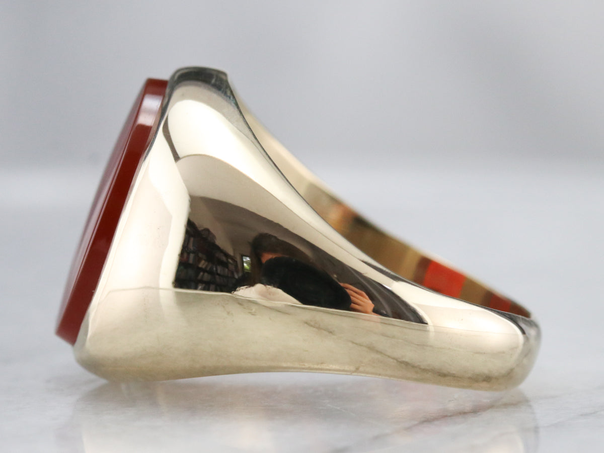 Men's Mid Century Carnelian Ring
