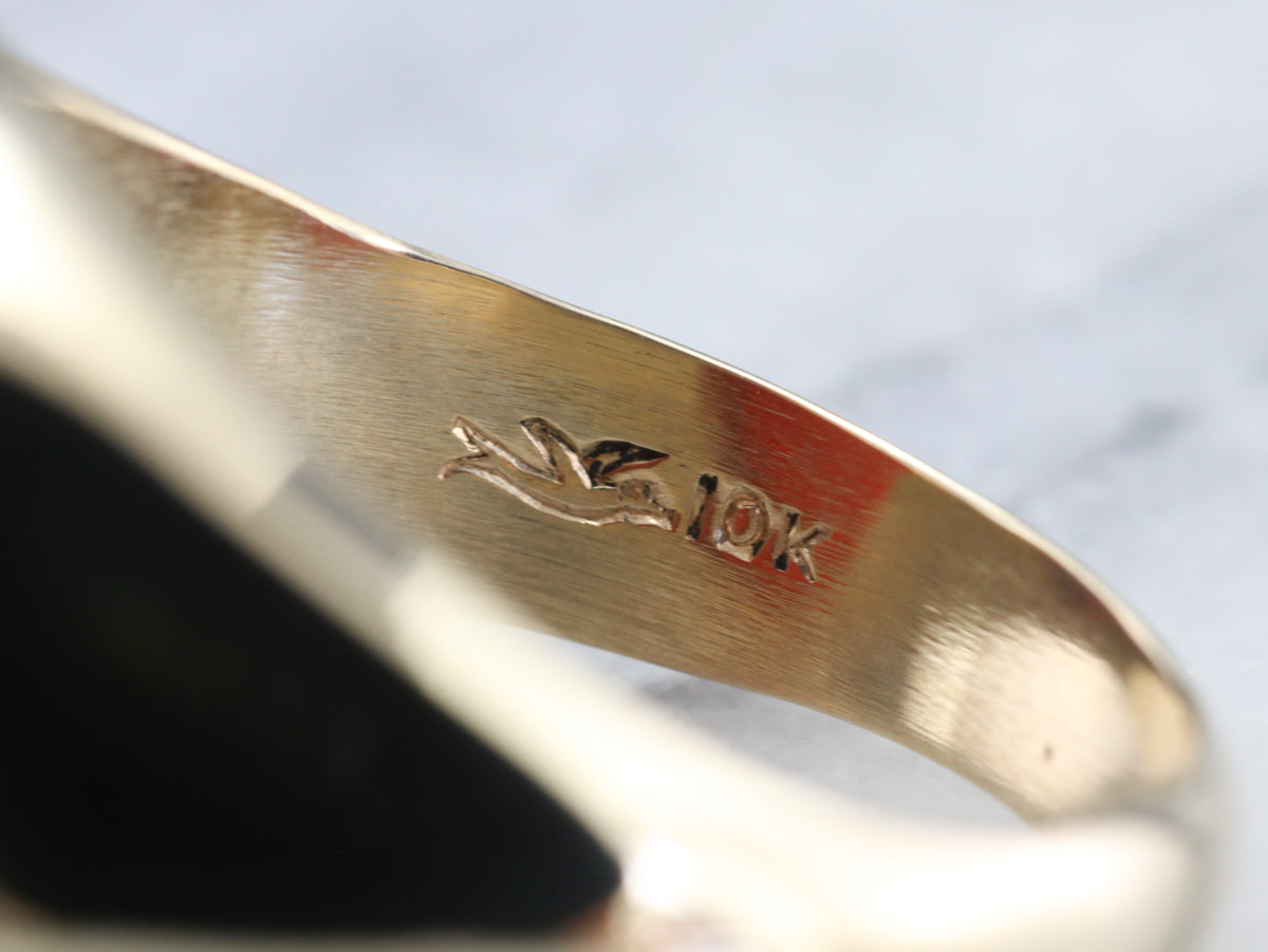 Men's Mid Century Carnelian Ring