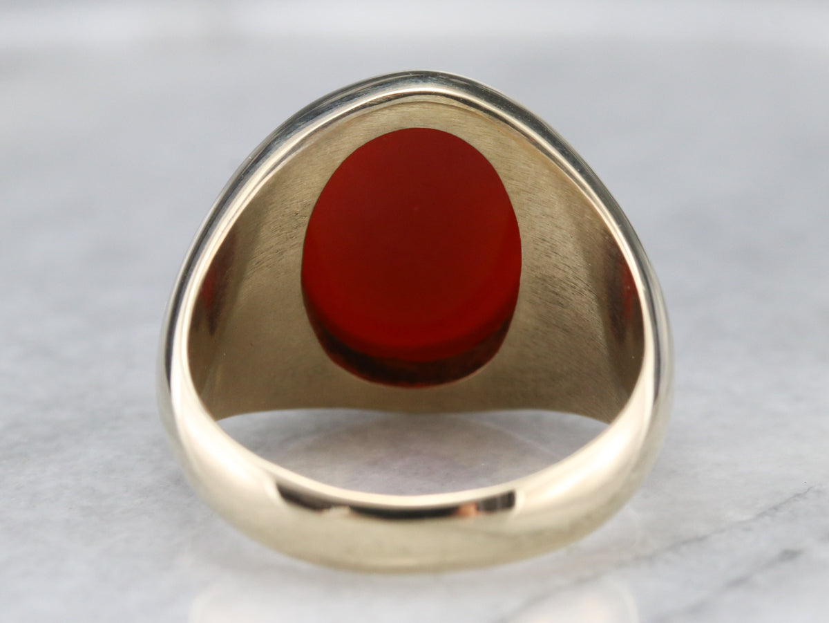 Men's Mid Century Carnelian Ring - Market Square Jewelers