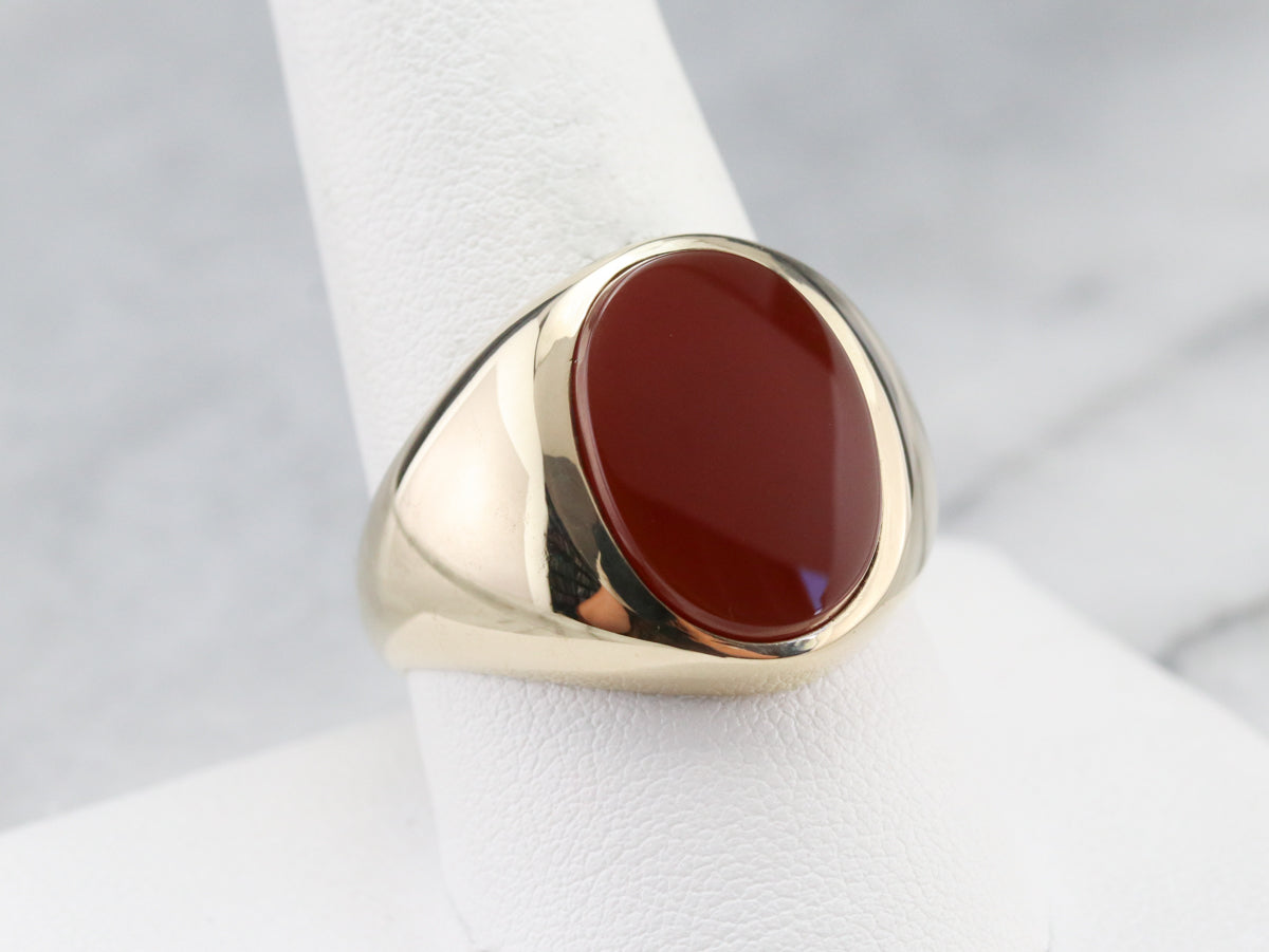 Men's Mid Century Carnelian Ring - Market Square Jewelers