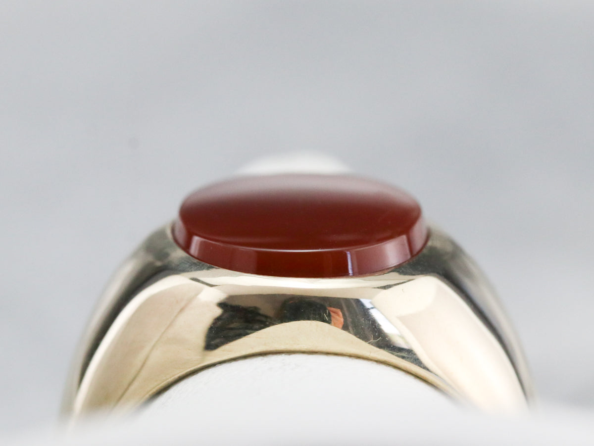 Men's Mid Century Carnelian Ring