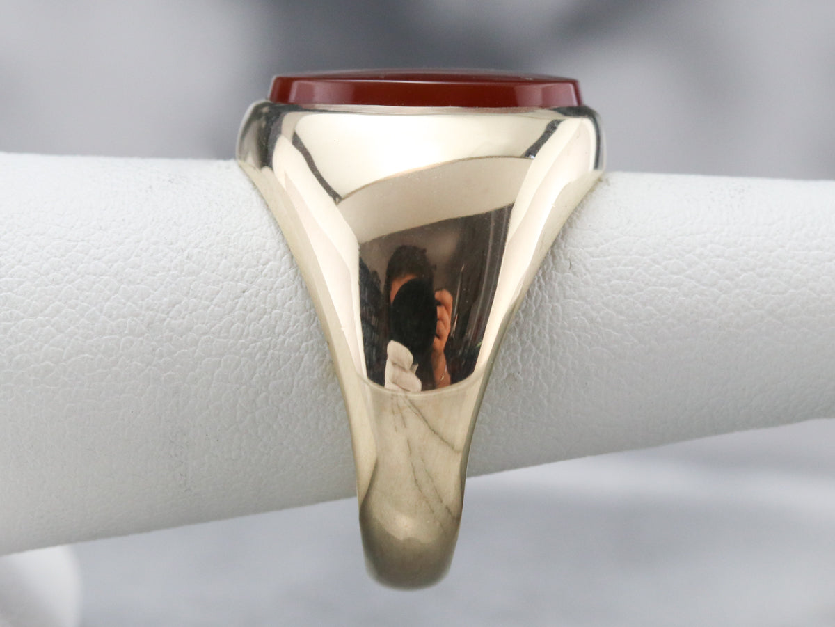 Men's Mid Century Carnelian Ring