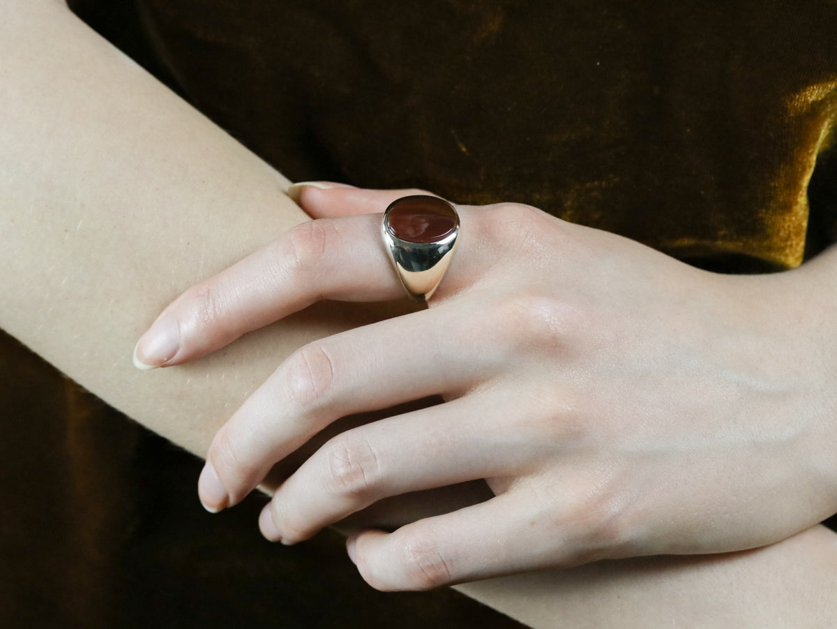 Men's Mid Century Carnelian Ring