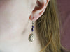 Etched Gold and Enamel Drop Earrings