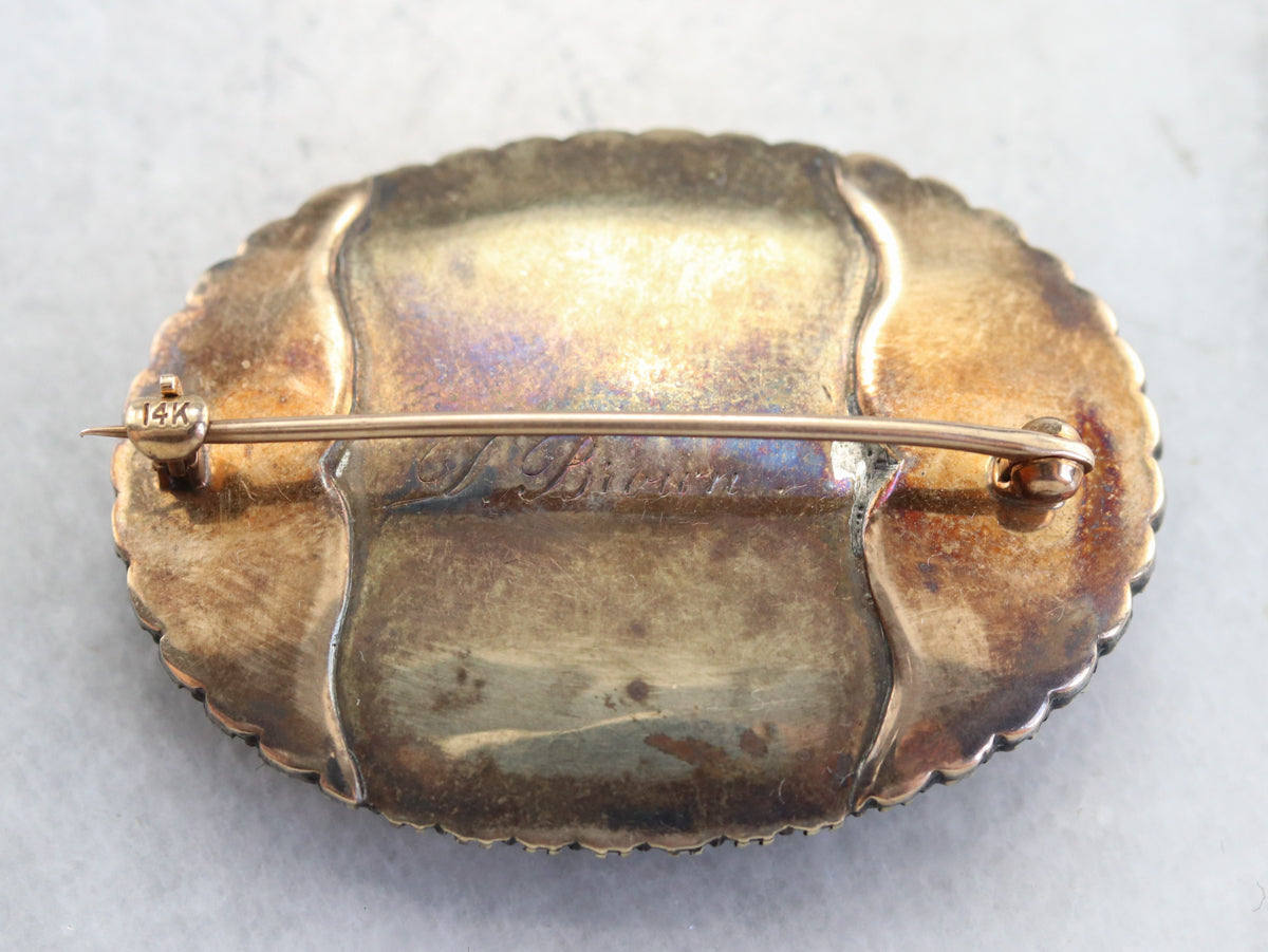 Victorian DNB Monogram Hair Pin